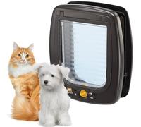 Ferplast Gattaiola, Porta per Gatti, Entrata e Uscita controllabile, Protezione da Correnti d'Aria, Porticina per Cani, Taglia M, Marrone