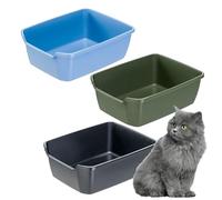 Ferplast Gatto NIP con Bordi Alti, Toilette per Gatti Aperta, Animali Domestici, Alta 46 x 36 x h 16,2 cm, Vari Colori