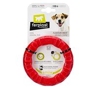 Ferplast Gioco Cane, Anello Dispenser Crocchette Cani, in Materiale Durevole da Masticare, Aroma Carne, per Igiene Dentale, SMILE Anello Fitness, Giochi per Cane Piccolo, Rosso