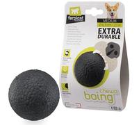 Ferplast Gioco Cane CHEWA BOING, Palla in Materiale Durevole, Atossico, Resistente ai Morsi, per Igiene Dentale, Rimbalza e Galleggia, Pallina per Cani di Taglia Media, Nero