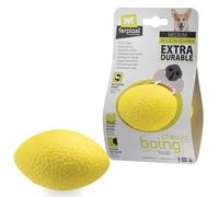 Ferplast Gioco Cane CHEWA BOING RUGBY, Pallina in Materiale Durevole, Atossico, Resistente ai Morsi, per Igiene Dentale, Rimbalza e Galleggia, Misura Media, Giallo