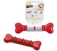 Ferplast Gioco Cane, Osso Dispenser Crocchette Cani, in Materiale Durevole da Masticare, Aroma Carne, per Igiene Dentale, SMILE Osso, Giochi per Cane Grande, Rosso