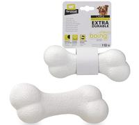 Ferplast Gioco Cane, Osso per Cani, in Materiale Durevole, Atossico, Resistente ai Morsi, per Igiene Dentale del Cane, Rimbalza e Galleggia, CHEWA BOING Osso, Giochi per Cane Grande, Bianco