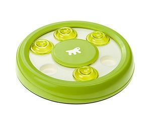 Ferplast Gioco Gatto Interattivo DISCOVER, Giocattolo Gatto con fori per crocchette, in plastica con antiscivolo, Ø 23 x 4,2 cm