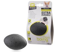 Ferplast Gioco per Cane CHEWA BOING RUGBY - Pallina in Materiale Durevole, Atossico, Resistente ai Morsi - per Igiene Dentale, Rimbalza e Galleggia - Misura Media, Nero