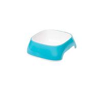 Ferplast Glam Ciotola per Gatti Ciotola per Cibo e Acqua per Gatti in plastica Antiscivolo, Facile da Pulire, 0,2 litri, blu