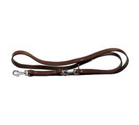 Ferplast Guinzaglio per Cani Guinzaglio per l'addestramento di cani VIP GA18/200, Robusto cuoio di toro, Lunghezza regolabile, 18 mm x L. 120÷200 cm Marrone