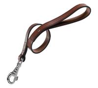 Ferplast Guinzaglio corto per cani VIP GM20/40, Robusto cuoio di toro, 20 mm x L 40 cm Marrone