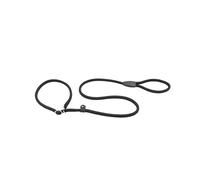 Ferplast Guinzaglio e Collare per Cani SPOR, Guinzaglio con Collare Semistrozzo Regolabile, in Cordino di Nylon, Impugnatura per Controllo Sicuro, Lunghezza 170 cm, Nero