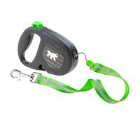 Ferplast Guinzaglio per Cani Allungabile Riflettente FLIPPY ONE REFLEX, Guinzaglio per Cani Taglia Grande fino a 35 Kg. Cordino Allungabile max 5 m. Unico Pulsante per Blocco e Rilascio, Verde