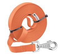 Ferplast Guinzaglio per Cani CLUB, Guinzaglio Lungo per Cani, Lunghina 10 m, Guinzaglio Addestramento, Guinzaglio in Nylon con Moschettone in Metallo e Maniglia, Lunghezza 10 metri, Arancio