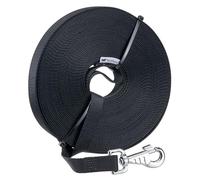 Ferplast Guinzaglio per Cani CLUB, Guinzaglio Lungo per Cani, Lunghina 15 m, Guinzaglio Addestramento, in Nylon con Moschettone in Metallo e Maniglia, Lunghezza 15 metri, Nero