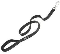 Ferplast Daytona G Guinzaglio per Cani Extraresistente - Morbida Impugnatura Imbottita - Pratico Porta Sacchetti Igienici - Antiabrasione - Design Italiano - 120 x 1,5 cm, Nero