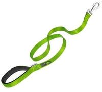 Ferplast Daytona G Guinzaglio per Cani Extraresistente - Morbida Impugnatura Imbottita - Pratico Porta Sacchetti Igienici - Antiabrasione - Design Italiano - 120 x 1,5 cm, Verde