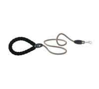Ferplast Guinzaglio per Cani SPORT EXTREME, in Cordino di Nylon con Moschettone in Metallo, Comoda Maniglia Imbottita, Lunghezza 120 cm, Spessore 8 mm, Marrone-Nero