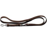 Ferplast Guinzaglio per Cani Guinzaglio per l'addestramento di cani VIP GA18/200, Robusto cuoio di toro, Lunghezza regolabile, 18 mm x L. 120÷200 cm Marrone