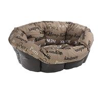 Ferplast Imbottitura di Ricambio per Cuccia Cani e Gatti, Cuscino Imbottito per Cuccia in Plastica (non inclusa) Lavabile, Regolabile 73 x 55 x h 27 cm, S Marrone