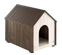 Ferplast KOYA Casetta per Cani in Legno FSC - Tetto Apribile, Spiovente, Trattamento Resina Impermeabile & Anti-UV - Griglia Aerazione - Piedi Isolanti - Porta Rifinita - L, 63,5 x 91,5 x h 78 cm