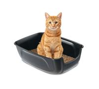 Ferplast Lettiera Gatto Grande, XXL, Facile da Pulire, Nero, L 67 × W 49 × H 47 cm