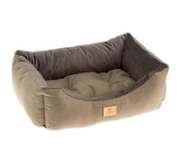 Ferplast Lettino Cani e Gatti Cuccia CHESTER 50, con Cuscino Double-face, Tweed e Velluto, Lavabile, Marrone
