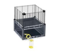 Ferplast Multipla Hamster Estensione Roof | Modulo superiore per Multipla Hamster con fondo forato, pareti trasparenti e connettori, 37,5 x 37,5 x 41 cm