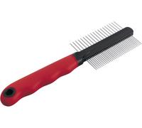 Ferplast Pettine per Cani e Gatti 2 in 1 Pelo Medio e Lungo, Denti Cromati Arrotondati, Manico Antiscivolo