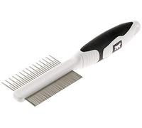 Ferplast Pettine doppio in acciaio cromato GRO 5755 PREMIUM, Ergonomico per cani a pelo medio e lungo