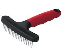 Ferplast Pettine per Cani a Rastrello per Sottomanto, Pelo Medio e Lungo - Denti corti Arrotondati, Impugnatura in Gomma Antiscivolo