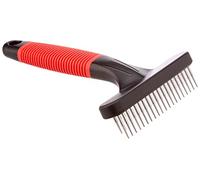 Ferplast Pettine per Cani e Gatti 2 in 1 Pelo Medio e Lungo, Denti Rotanti Arrotondati Anti-Irritazione e Manico Antiscivolo
