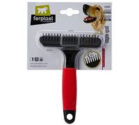 Ferplast Pettine per Cani e Gatti 2 in 1 Pelo Medio e Lungo, Denti Rotanti Arrotondati Anti-Irritazione e Manico Antiscivolo
