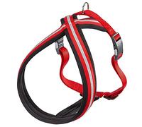 Ferplast Pettorina Cane DAYTONA CROSS, Pettorina Cane Taglia Grande in Nylon, Imbottita, Riflettente e Regolabile. Con Fibbia Magnetica. Rossa