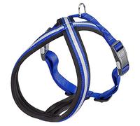 Ferplast Pettorina Cane DAYTONA CROSS, Pettorina Cane Taglia Piccola/Media in Nylon, Imbottita, Riflettente e Regolabile. Con Fibbia Magnetica. Blu