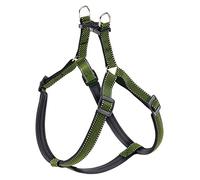 Ferplast Pettorina Cane DAYTONA DELUXE, Pettorina Cane in Nylon Taglia Grande, Imbottita, Regolabile, Riflettente. Nero-Verde