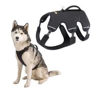 Ferplast Pettorina Cane Regolabile L Torace 70-80 cm con Maniglia, Nero