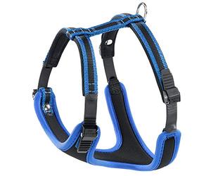 Ferplast Pettorina Cane Taglia Grande ERGOCOMFORT Extra Large, Pettorina Regolabile per Cane, Comoda, Imbottita, Chiusura a Doppia Microregolazione, Sgancio Rapido, Blu