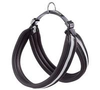 Ferplast Pettorina per Cani di Media Taglia AGILA REFLEX 4 Pettorina per Cani imbottita morbida, Sistema di Sgancio e Aggancio Rapido, Misura del Torace 44-52 cm. Nero