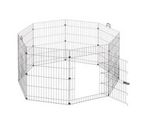 Ferplast Recinto per Conigli FREERUN MEDIUM, Coniglio, Porcellino d'india, Recinto Conigli, Recinzione per Animali Domestici, Diametro 140 x 76,5 cm, con Maniglie e Porta, in Acciaio Antiruggine