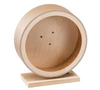 Ferplast Ruota Criceto Accessorio Gabbia per Criceti Ruota Silenziosa con Antiscivolo Accessori Criceto, Topolino, 11,2 x h 23,6 cm, ARCADE WHEEL diametro 21 cm, Ruota Gioco Legno per Criceti Topolini