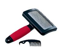 Ferplast Spazzola cardatore gatti Large con pettine (16,5x11,4x3,3cm) Nero e