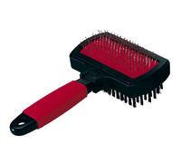 Ferplast Spazzola combinata gatti, cani Large (17x10,5x5cm) Nero e Rosso