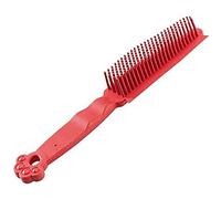 Ferplast Spazzola Doppia per Cani e Gatti - Pelo Corto, Medio e Lungo - in Gomma Morbida - Spazzola Setole Morbide - Impugnatura Ergonomica Morbida - Rosso