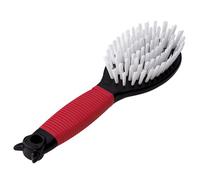 Ferplast Spazzola per Cani - Pelo Corto, Medio e Lungo - Setole Morbide - Impugnatura Ergonomica Morbida - Misura S, Rosso
