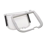 Ferplast Sportellino Basculante di Ricambio per Gattaiola SWING Bianco | Compatibile con SWING 5-7 e SWING MICROCHIP S, Cornice Antivento, Protezione Contro le Correnti d’Aria. 15 x 16 x h 2 cm