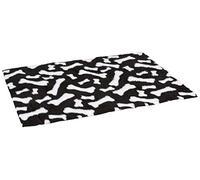 Ferplast Tappetino per cani e gatti PLAZA GUMMY MEDIUM, Materassino per animali o cuccioli, Isolante, Resistente, Lavabile, Antiscivolo, Soffice pelliccia ecologica, 100 x 75 cm Nero