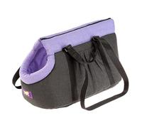 Ferplast Trasportino Gatto BORSELLO, Trasportino per Cani, Zaino per Cani, Manici Regolabili, Cinghia di Sicurezza, Lavabile a 30°, Max 10 Kg, 48 x 26 x h 26 cm, Lilla
