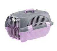 Ferplast Trasportino Gatto RIDER, Trasportino Cane Taglia Piccola, Cani e Gatti fino a 7 Kg, Porta Trasparente Antiurto, Fessure di aerazione, Trasportino Rigido, 34 x 50,7 x h 30 cm, Rosa