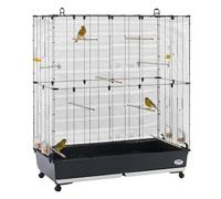 Ferplast Voliera per Uccelli Gabbia per Uccelli, Canarini, Bengalini, Cocorite, Inseparabili, in Metallo, Accessori: Ruote Posatoi Mangiatoie Girevoli, 118 x 59 x h 135 cm.