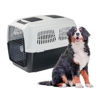 FerplastTrasportino CLIPPER PLUS, Gabbia da Viaggio per Cani Omologata Iata, Scomparto per Cani Grandi fino a 60 Kg, Trasportino Animali Domestici