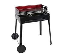 Ferraboli Barbecue a Carbonella e Legna GRANDE Griglia 60x40 cm Ruote e Cassetto raccogli Cenere per 8-10 Persone BBQ per grigliare arrostire carni pesce verdure Uso Giardino e Outdoor Made in Italy