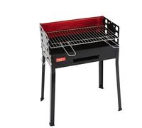 Ferraboli Barbecue a Carbonella e Legna Griglia in Acciaio 50x30 cm braciere con